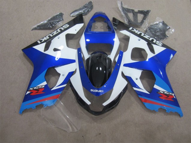 Abs Kit Carenagem & Plásticos Moto Suzuki GSXR 600 K4 2004-2005 - Azul Branco Abs Kit Carenagem & Plásticos Moto Suzuki GSXR 600 K4 2004-2005 - Azul Branco