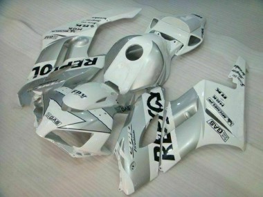 Abs Kit Completos Carenagem Moto Honda CBR 1000RR 2004-2005 - Prata Branco Repsol