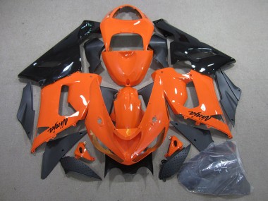 Abs Kit Completos Carenagem Moto Kawasaki ZX6R 2005-2006 - Laranja Preto Ninja