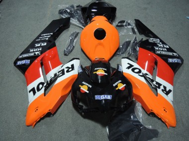 Abs Kits Carenagem Moto Honda CBR 1000RR 2004-2005 - Preto Laranja Repsol
