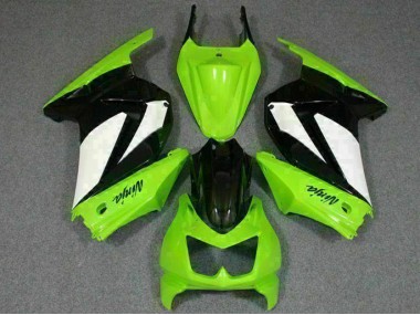 Abs Kits Carenagem Moto Kawasaki EX250 2008-2012 - Verde Preto Ninja