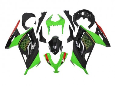 Abs Kits Carenagem Moto Kawasaki ZX6R 2013-2018 - Verde Preto