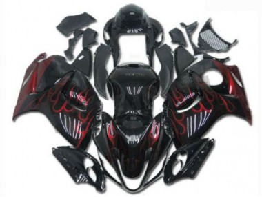 Abs Kits Carenagem Moto Suzuki GSXR 1300 Hayabusa 2008-2019 - Preto Vermelho