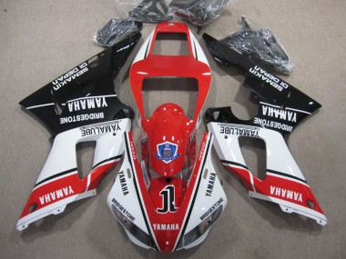 Abs Kits Carenagem Moto Yamaha R1 2009-2011 - Vermelho Branco Preto