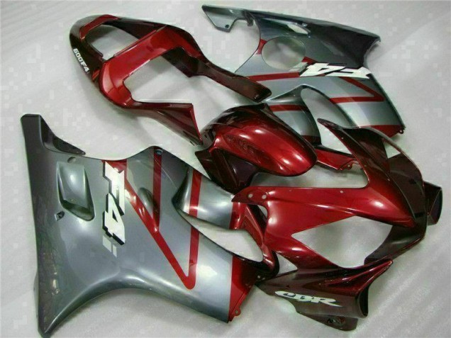 Abs Kits Completos Carenagem Moto Honda CBR 600 F4i 2001-2003 - Vermelho Prata