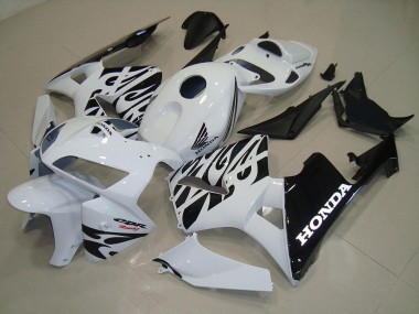 Abs Kits Completos Carenagem Moto Honda CBR 600RR 2005-2006 - Branco Preto