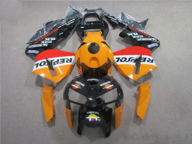 Abs Kits Completos Carenagem Moto Honda CBR 600RR 2005-2006 - Laranja Preto Repsol