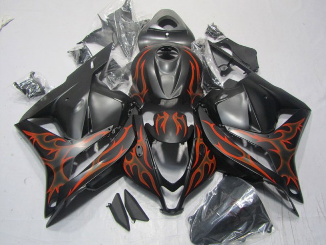 Abs Kits Completos Carenagem Moto Honda CBR 600RR 2009-2012 - Preto Vermelho Chama Abs Kits Completos Carenagem Moto Honda CBR 600RR 2009-2012 - Preto Vermelho Chama