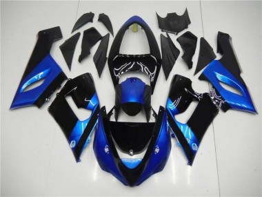 Abs Kits Completos Carenagem Moto Kawasaki ZX6R 2005-2006 - Azul Preto