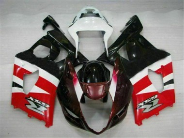 Abs Kits Completos Carenagem Moto Suzuki GSXR 1000 K3 2003-2004 - Vermelho Preto