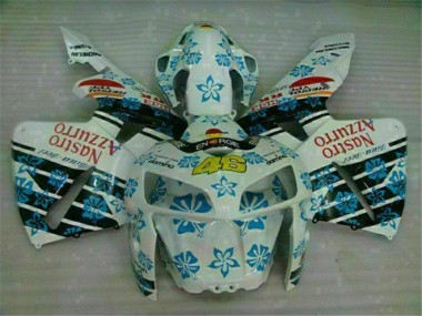Abs Moto Plástico Honda CBR 600RR 2005-2006 - Branco Azul Nastro Azzurro 46