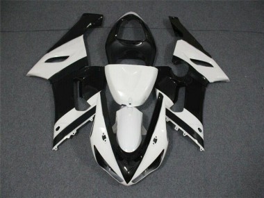 Abs Moto Plástico Kawasaki ZX6R 2005-2006 - Preto Branco