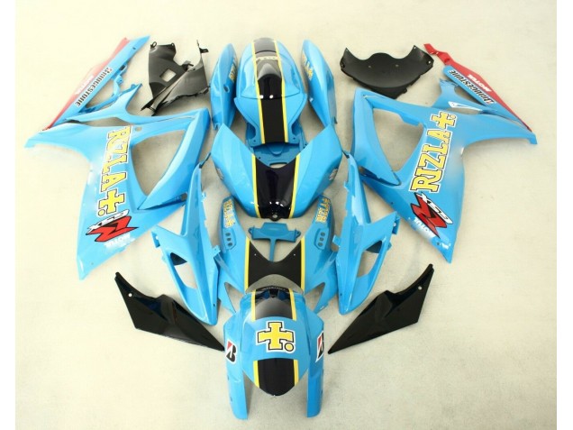 Abs Moto Plástico Suzuki GSXR 600 / 750 K6 2006-2007 - Azul Preto Abs Moto Plástico Suzuki GSXR 600 / 750 K6 2006-2007 - Azul Preto