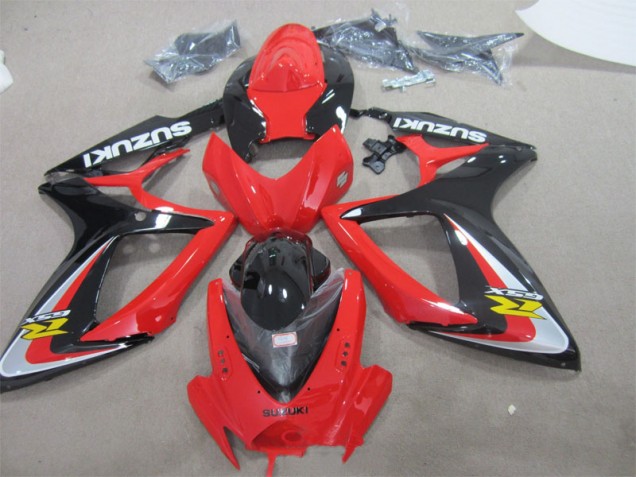 Abs Moto Plástico Suzuki GSXR 600 K6 2006-2007 - Vermelho Preto Abs Moto Plástico Suzuki GSXR 600 K6 2006-2007 - Vermelho Preto