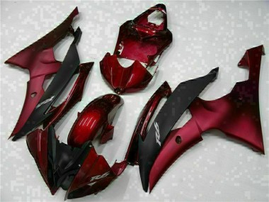 Abs Moto Plástico Yamaha R6 2008-2016 - Vermelho Preto