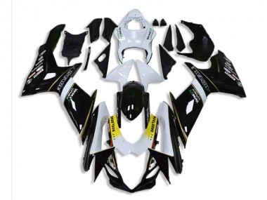 Abs Moto Plásticos Suzuki GSXR 600 / 750 K1 K2 K3 2001-2003 - Preto Branco