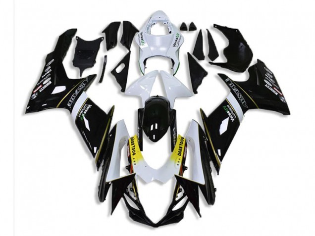 Abs Moto Plásticos Suzuki GSXR 600 / 750 K1 K2 K3 2001-2003 - Preto Branco Abs Moto Plásticos Suzuki GSXR 600 / 750 K1 K2 K3 2001-2003 - Preto Branco