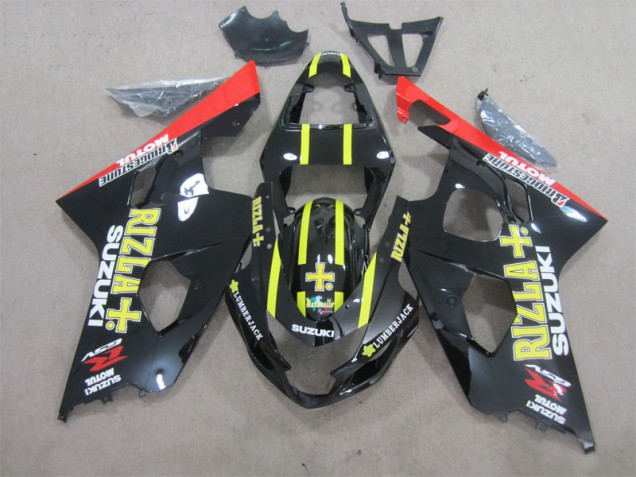 Abs Moto Plásticos Suzuki GSXR 600 K4 2004-2005 - Preto Amarelo Rizla Abs Moto Plásticos Suzuki GSXR 600 K4 2004-2005 - Preto Amarelo Rizla