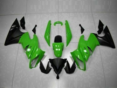 Abs Motocicleta Plástico Kawasaki EX650 2009-2011 - Verde Preto