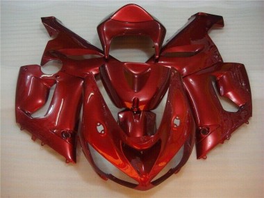 Abs Motocicleta Plástico Kawasaki ZX6R 2005-2006 - Vermelho