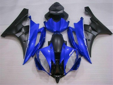 Abs Motocicleta Plástico Yamaha R6 2006-2007 - Azul Preto