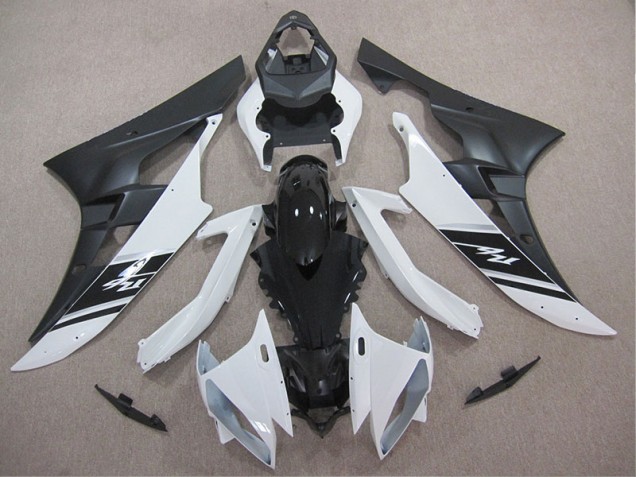 Abs Motocicleta Plástico Yamaha R6 2006-2007 - Branco Preto Abs Motocicleta Plástico Yamaha R6 2006-2007 - Branco Preto