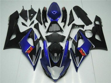 Abs Motocicleta Plásticos Suzuki GSXR 1000 K5 2005-2006 - Azul Preto