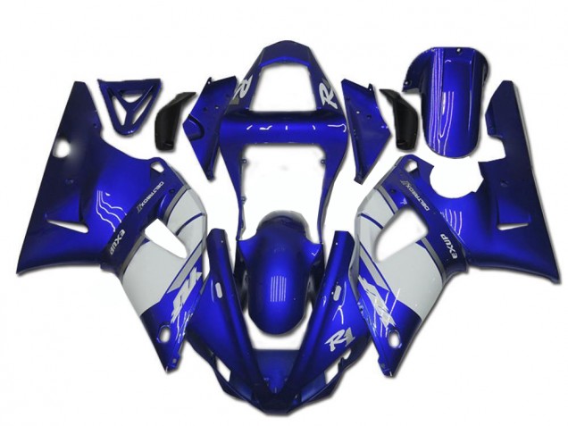 Abs Motocicleta Plásticos Yamaha R1 2002-2003 - Azul Branco Abs Motocicleta Plásticos Yamaha R1 2002-2003 - Azul Branco