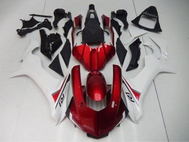 Abs Motocicleta Plásticos Yamaha R1 2015-2019 - Vermelho Branco