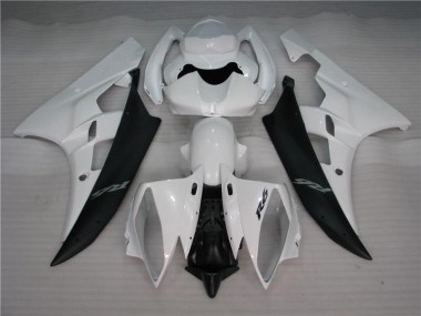 Abs Motocicleta Plásticos Yamaha R6 2006-2007 - Branco Preto