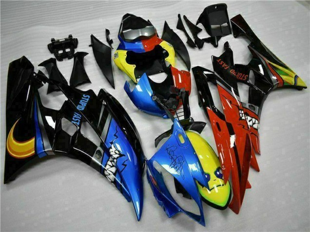 Carenagem Moto Yamaha R6 2006-2007 - Amarelo Azul Vermelho Carenagem Moto Yamaha R6 2006-2007 - Amarelo Azul Vermelho