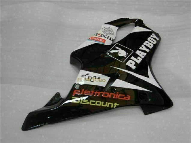 Carenagem Moto Honda CBR 600 F4i 2001-2003 - Amarelo Prata Preto Playboy Carenagem Moto Honda CBR 600 F4i 2001-2003 - Amarelo Prata Preto Playboy