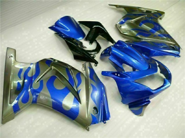 Kits Carenagem Moto Kawasaki EX250 2008-2012 - Azul