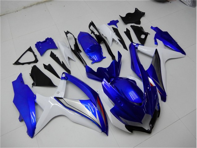 Kit Completo Carenagem Moto Suzuki GSXR 600 / 750 K8 2008-2010 - Azul Branco Kit Completo Carenagem Moto Suzuki GSXR 600 / 750 K8 2008-2010 - Azul Branco