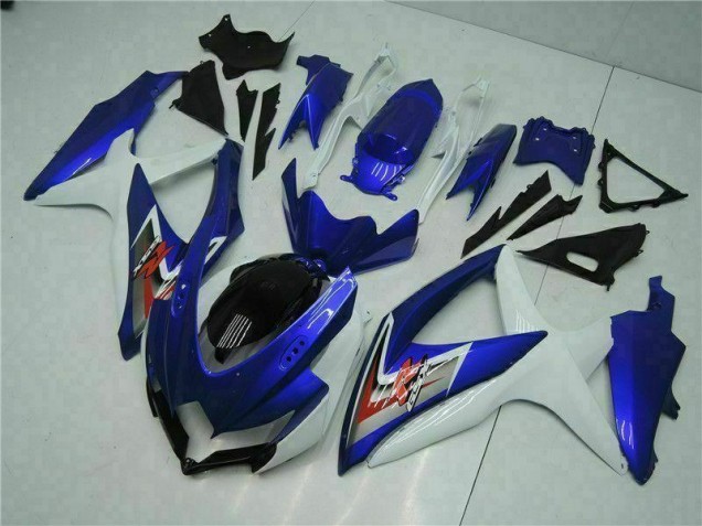 Moto Plásticos Suzuki GSXR 600 / 750 K8 2008-2010 - Azul Branco Moto Plásticos Suzuki GSXR 600 / 750 K8 2008-2010 - Azul Branco