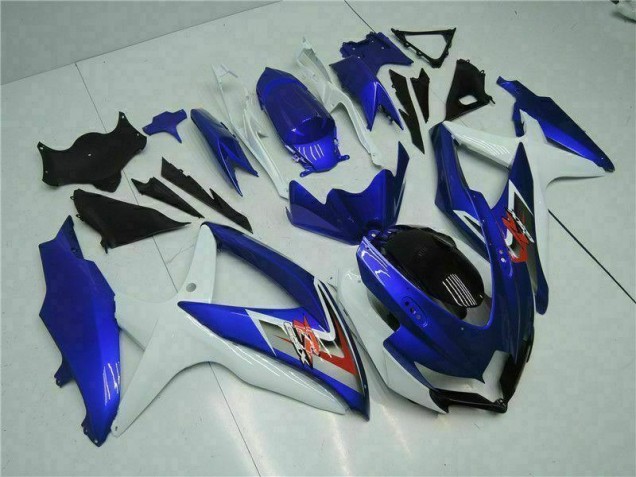 Moto Plásticos Suzuki GSXR 600 / 750 K8 2008-2010 - Azul Branco Moto Plásticos Suzuki GSXR 600 / 750 K8 2008-2010 - Azul Branco