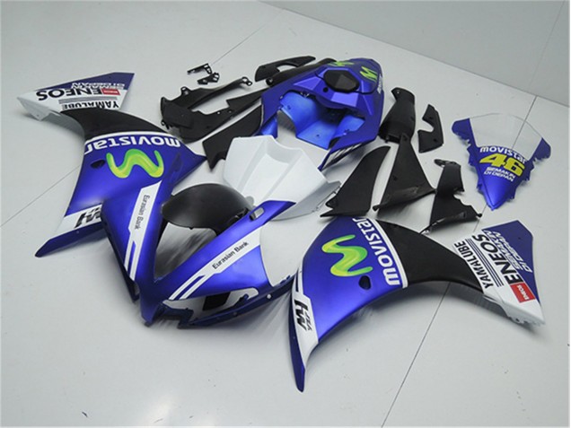 Kit Carenagem Moto Yamaha R1 2012-2014 - Azul Branco Preto Kit Carenagem Moto Yamaha R1 2012-2014 - Azul Branco Preto