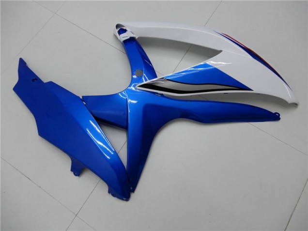 Kit Carenagem Moto Suzuki GSXR 600 / 750 K8 2008-2010 - Branco Azul Kit Carenagem Moto Suzuki GSXR 600 / 750 K8 2008-2010 - Branco Azul