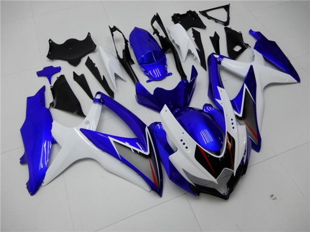 Kit Completo Carenagem Moto Suzuki GSXR 600 / 750 K8 2008-2010 - Branco Azul Kit Completo Carenagem Moto Suzuki GSXR 600 / 750 K8 2008-2010 - Branco Azul
