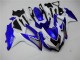 Kit Completo Carenagem Moto Suzuki GSXR 600 / 750 K8 2008-2010 - Branco Azul Kit Completo Carenagem Moto Suzuki GSXR 600 / 750 K8 2008-2010 - Branco Azul