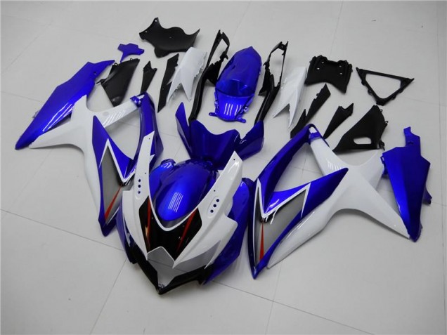 Kit Completo Carenagem Moto Suzuki GSXR 600 / 750 K8 2008-2010 - Branco Azul Kit Completo Carenagem Moto Suzuki GSXR 600 / 750 K8 2008-2010 - Branco Azul