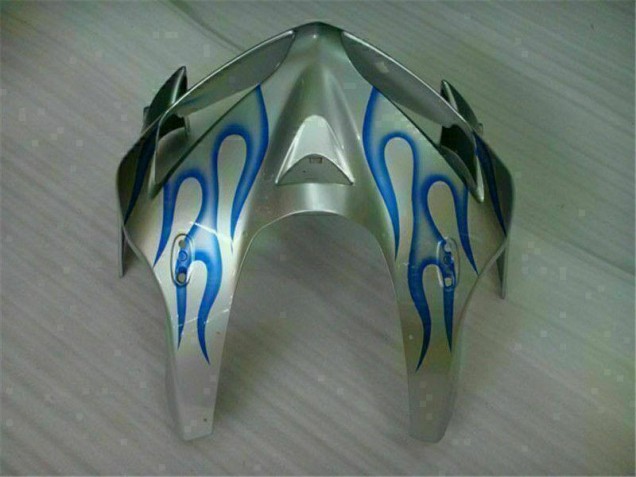 Carenagem Moto Honda CBR 600RR 2005-2006 - Branco Azul Chama Carenagem Moto Honda CBR 600RR 2005-2006 - Branco Azul Chama