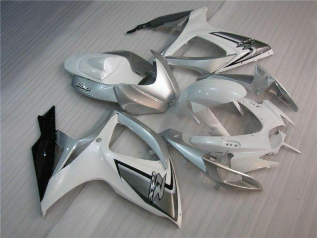 Kits Carenagem Moto Suzuki GSXR 600 / 750 K6 2006-2007 - Branco Prata Kits Carenagem Moto Suzuki GSXR 600 / 750 K6 2006-2007 - Branco Prata