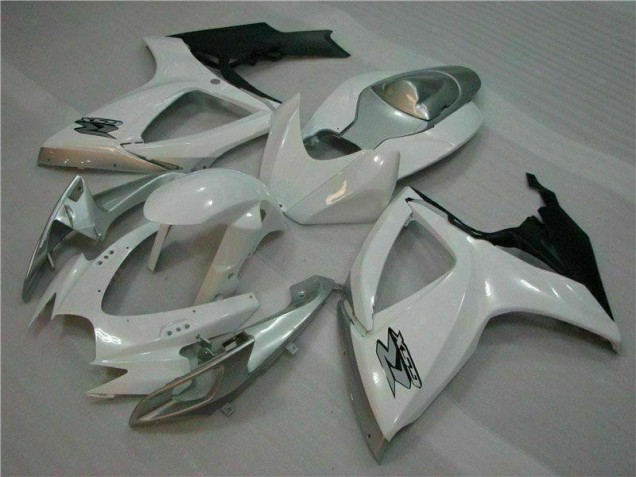 Moto Plástico Suzuki GSXR 600 / 750 K6 2006-2007 - Branco Prata Moto Plástico Suzuki GSXR 600 / 750 K6 2006-2007 - Branco Prata