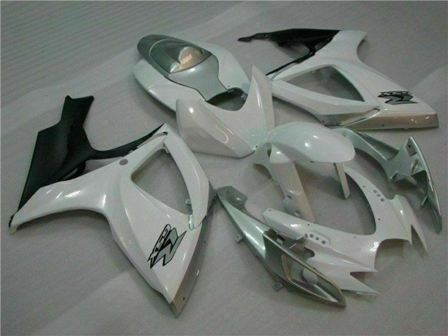Moto Plástico Suzuki GSXR 600 / 750 K6 2006-2007 - Branco Prata Moto Plástico Suzuki GSXR 600 / 750 K6 2006-2007 - Branco Prata