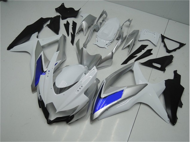 Carenagem Moto Suzuki GSXR 600 / 750 K8 2008-2010 - Branco Prata Azul Carenagem Moto Suzuki GSXR 600 / 750 K8 2008-2010 - Branco Prata Azul