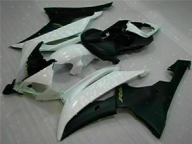Carenagem Moto Yamaha R6 2008-2016 - Branco Preto Carenagem Moto Yamaha R6 2008-2016 - Branco Preto