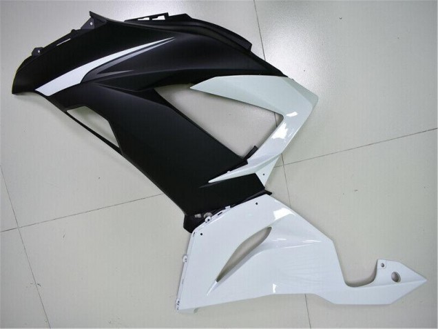 Abs Moto Plásticos Kawasaki ZX6R 2013-2018 - Branco Preto Abs Moto Plásticos Kawasaki ZX6R 2013-2018 - Branco Preto
