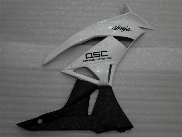 Carenagem Moto Kawasaki ZX6R 2009-2012 - Branco Preto Ninja Carenagem Moto Kawasaki ZX6R 2009-2012 - Branco Preto Ninja