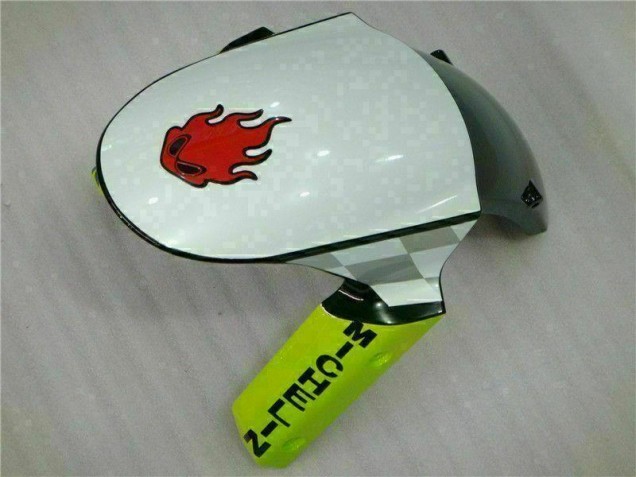 Carenagem Moto Kawasaki ZX6R 2009-2012 - Branco Vermelho H. Energy